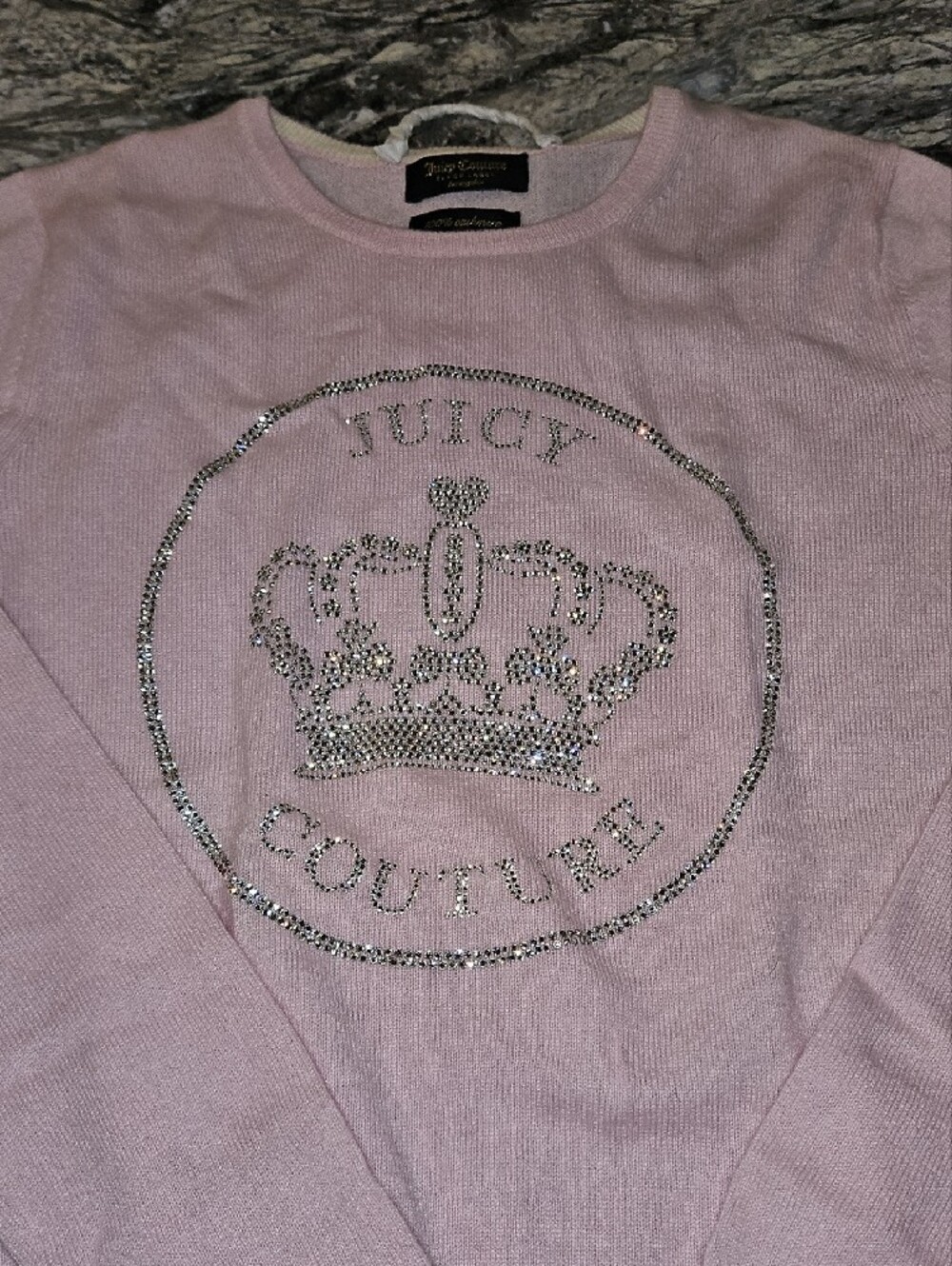 Juicy Couture Light Pink Swarovski Cashmere Sweater - Picture 5 of 6